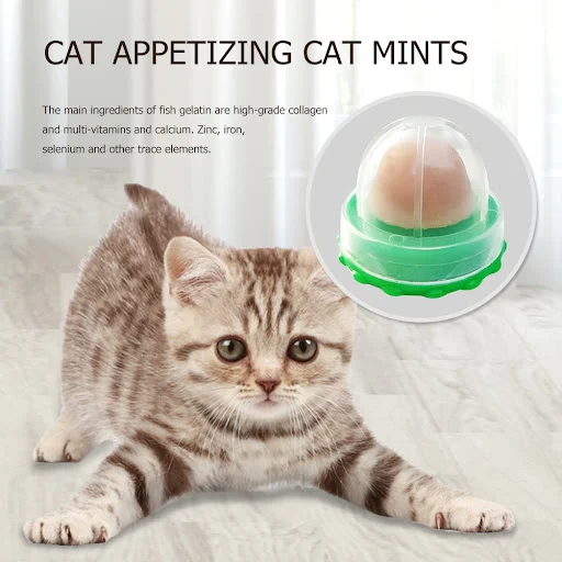 Cat Catnip Licking Candy Sugar Kitten Increase Drinking Energy Ball Snack for Kitten Nutrition Fish Gel Energy Ball Snac