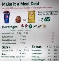 Subway menu 6