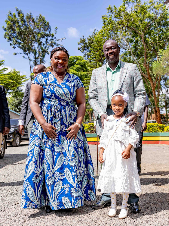 Deputy President Rigathi Gachagua with his wife pastor Dorcas at the King'ong'o maximum prison in Nyeri on January 1, 2024.