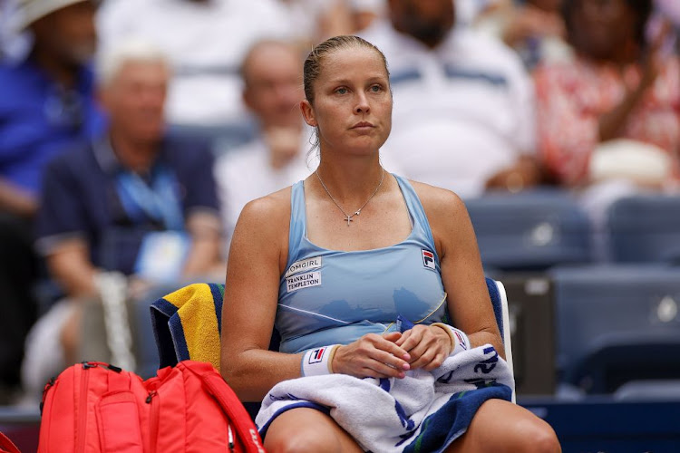 Shelby Rogers of the United States looks on during a break in her women's singles match against Emma Raducanu of the United Kingdom at the USTA Billie Jean King National Tennis Center on September 06, 2021 in the Flushing neighborhood of the Queens borough of New York City. Rogers said tennis players now have to deal with death threats on social media when they lose matches