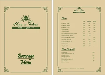 Hops n Taters menu 