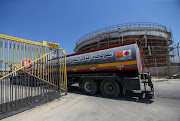 A fuel tanker arrives at the Gaza power plant, in the central Gaza Strip June 28, 2021. 