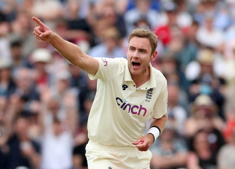 England's Stuart Broad appeals. Picture: PETER CZIBORRA/REUTERS