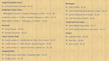 Suprabha's Brahmin Kitchen menu 