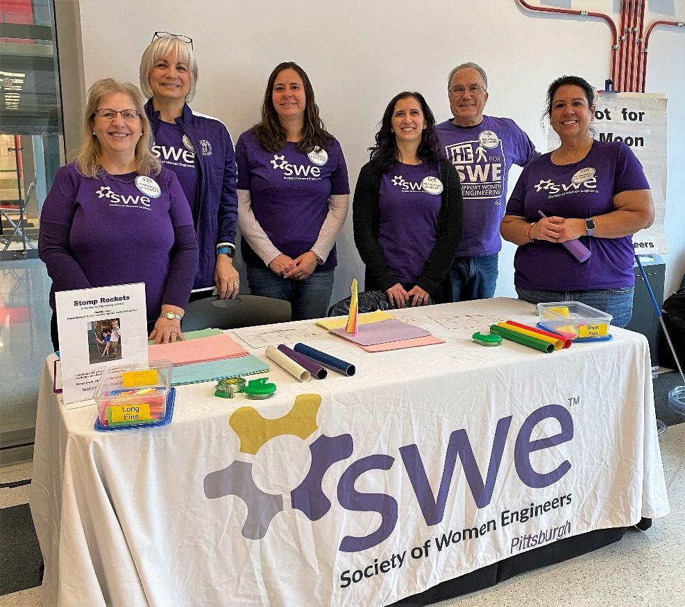 A group of women posing for a photo next to a table with a cake

Description automatically generated with medium confidence