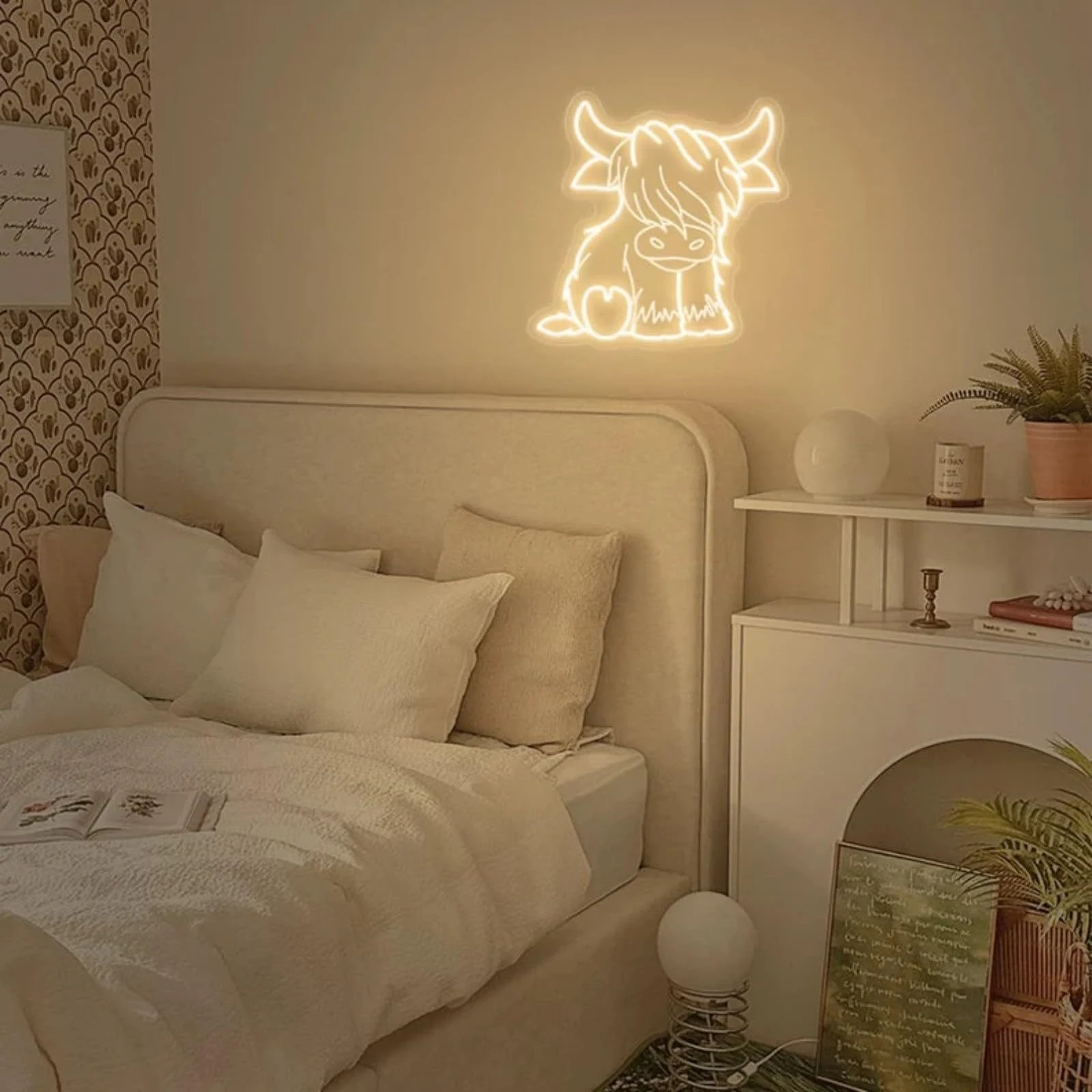 Title 3, LED Highland Cow Luminous Acrylic Ambience Ligh...