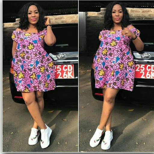 ankara short flared dresses