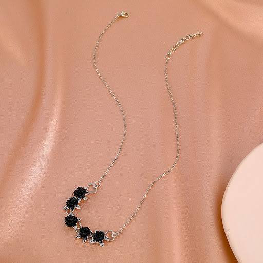 Title 4, Simple Rose Necklace Ring Retro Simple Jewelry ...