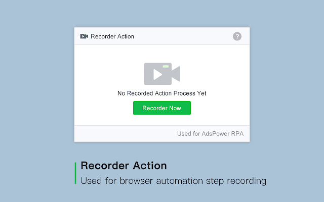 Recorder Action chrome extension