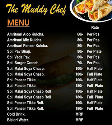 The Muddy Chef menu 