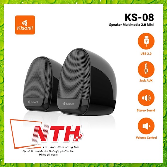 Bộ Loa Kisonli Ks - 08 2.0 ( 2 Cái/ Bộ )