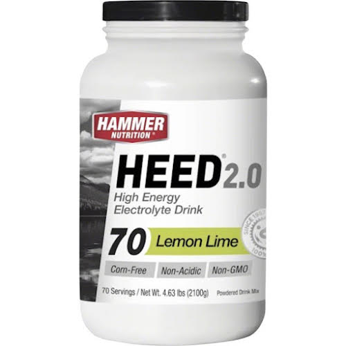 Hammer Nutrition HEED 2.0 High Energy Electrolyte Drink - Lemon Lime, 70 Serving Canister