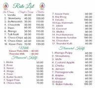 Mk Kulfi And Ice Cream menu 1