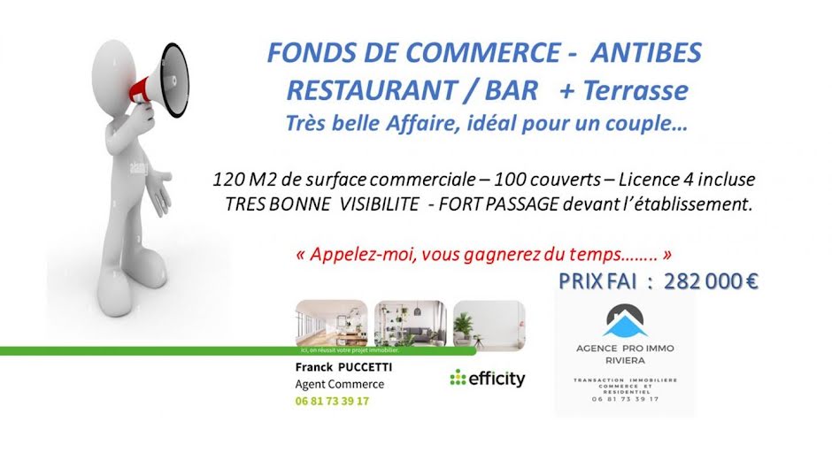 Vente locaux professionnels  130 m² à Antibes (06600), 282 000 €