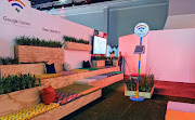 A mock-up of a Google Station access zone at the Google for South Africa event in Johannesburg on November 7 2019.