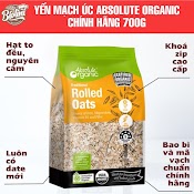 Yến Mạch Úc Giảm Cân, Yến Mạch Hữu Cơ Cán Dẹt Absolute Organic Nhập Khẩu Chính Hãng 700G Chính Hãng, Loại Cao Cấp.