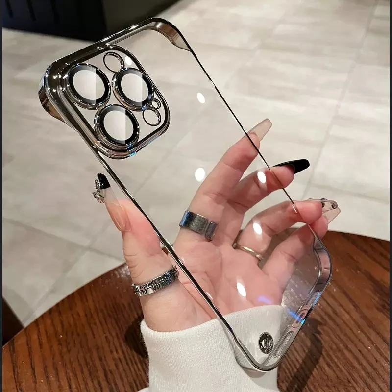 Nuova custodia per telefono senza bordi elettroplaccata. Protezione elegante e moderna. Design impeccabile e protezione superiore per il tuo smartphone.