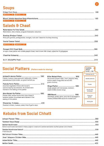 Dreamcann Foods Pvt Ltd menu 