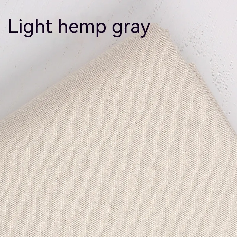 Tecido bordado à mão em linho e algodão de cor lisa, ideal para costura e artesanato, textura suave e natural, perfeito para projetos DIY.
