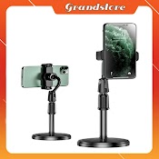 Giá Đỡ Kẹp Điện Thoại Xoay 360 Độ Có Đế Để Bàn Tripod Livestream, Chụp Hình Ảnh Selfie, Xem Phim, Quay Video Tiktok Vlog