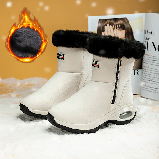 Title 5, Womens Short Tube Mid Heel Cotton Boots Warm T...