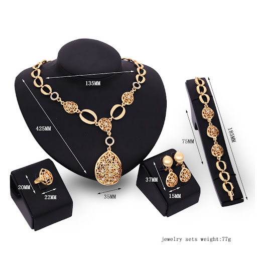 Title 5, Fashion Jewelry Set Necklace Earrings Bracelet ...