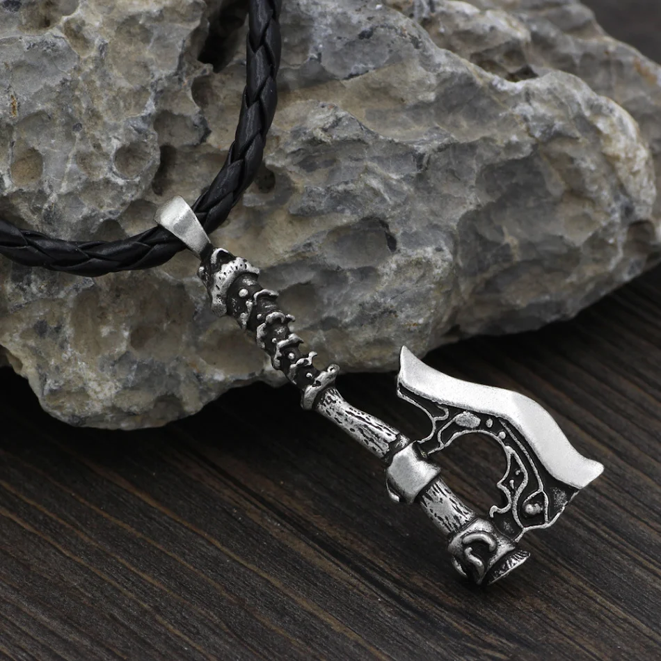 Viking Ornaments Celtic Wolf Crow Double Axe Pendant, a stylish and meaningful piece of jewelry. Perfect gift for those 
