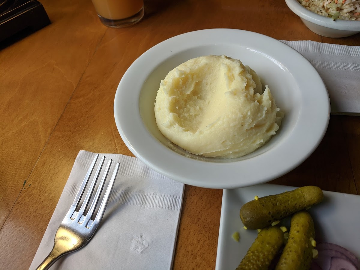 Mashed potatoes (no gravy- it's not GF)