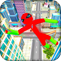 Flying Stickman Rope Hero Game