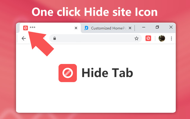 Hide Tab chrome extension