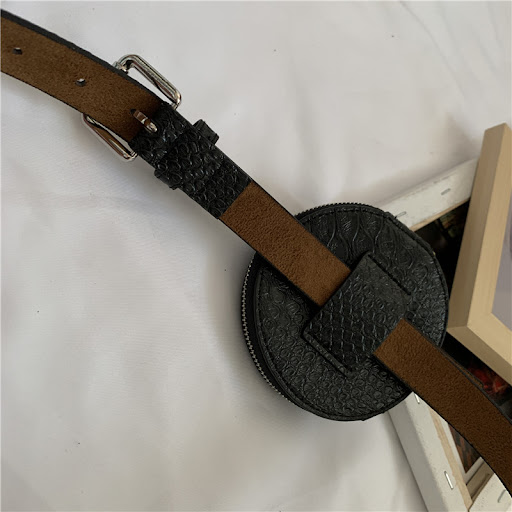 Title 5, Round belt bag for hands-free convenience. Perf...