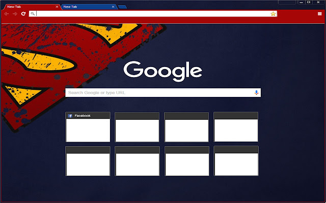 Superman Theme (Red-on-Blue) chrome extension