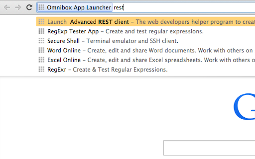 Omnibox App Launcher