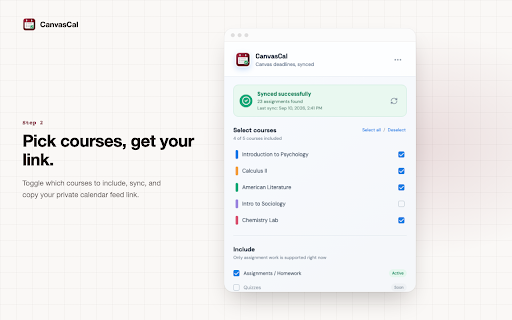 CanvasCal screenshot 2