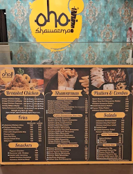 Oho Shawarma menu 3