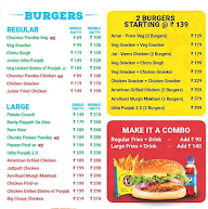 Burger Singh - Big Punjabi Burgers menu 1