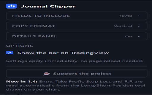 TradingView Journal Clipper screenshot 4