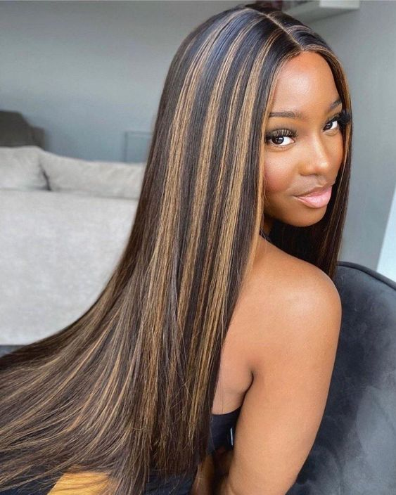 30 Gorgeous Blonde Highlights on Black Hair Ideas