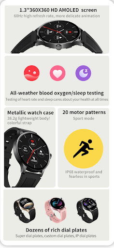 Title 2, Bluetooth Smart Bracelet with Custom Dial, Step...