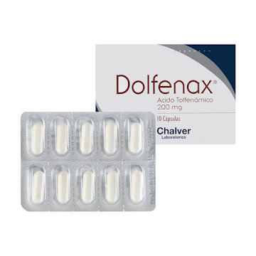 Dolfenax Ácido Tolfenámico 200 mg Chalver Caja x 10 Cápsulas  