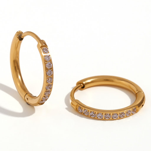 Title 11, Womens Fashion Titanium Steel Rounded Edge Zir...