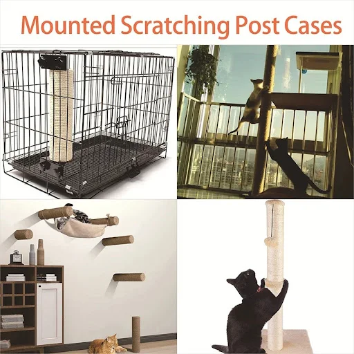 Cat Scratching Post for Cat Tree Tower DIY Cat Climbing Frame Replacement Post Sisal Rope Entangle Kitten Toy Scratch Fu