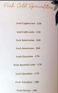 The Posh Cafe menu 1