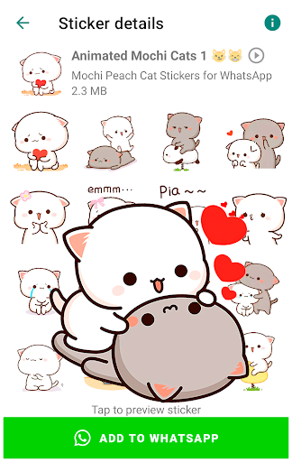 Screenshot Animated Mochi Cat Stickers