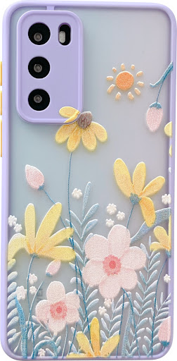 Title 1, Embossed flower phone case for stylish protecti...