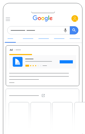 Google search network ad example