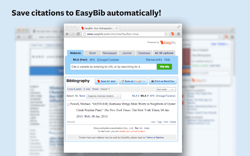 EasyBib Toolbar