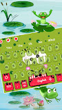 Green Big Eyes Cute Frog Keyboard Theme