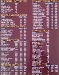 Gokul Kutteer menu 1