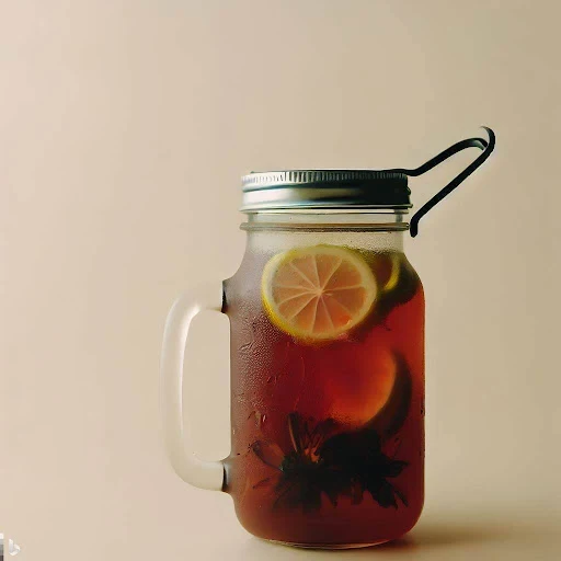 Hibiscus Green Lemon Iced Tea [450 Ml, 1 Mason Jar]